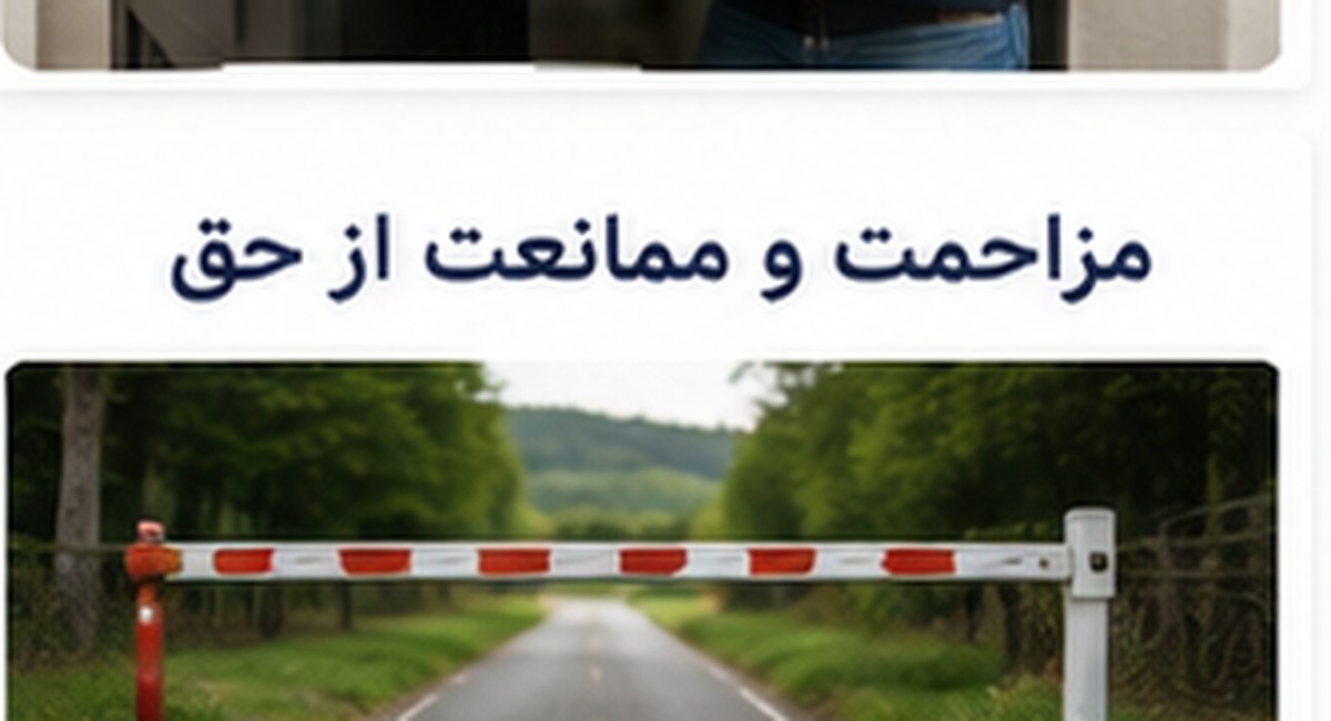 رفع تصرف، مزاحمت و ممانعت از حق