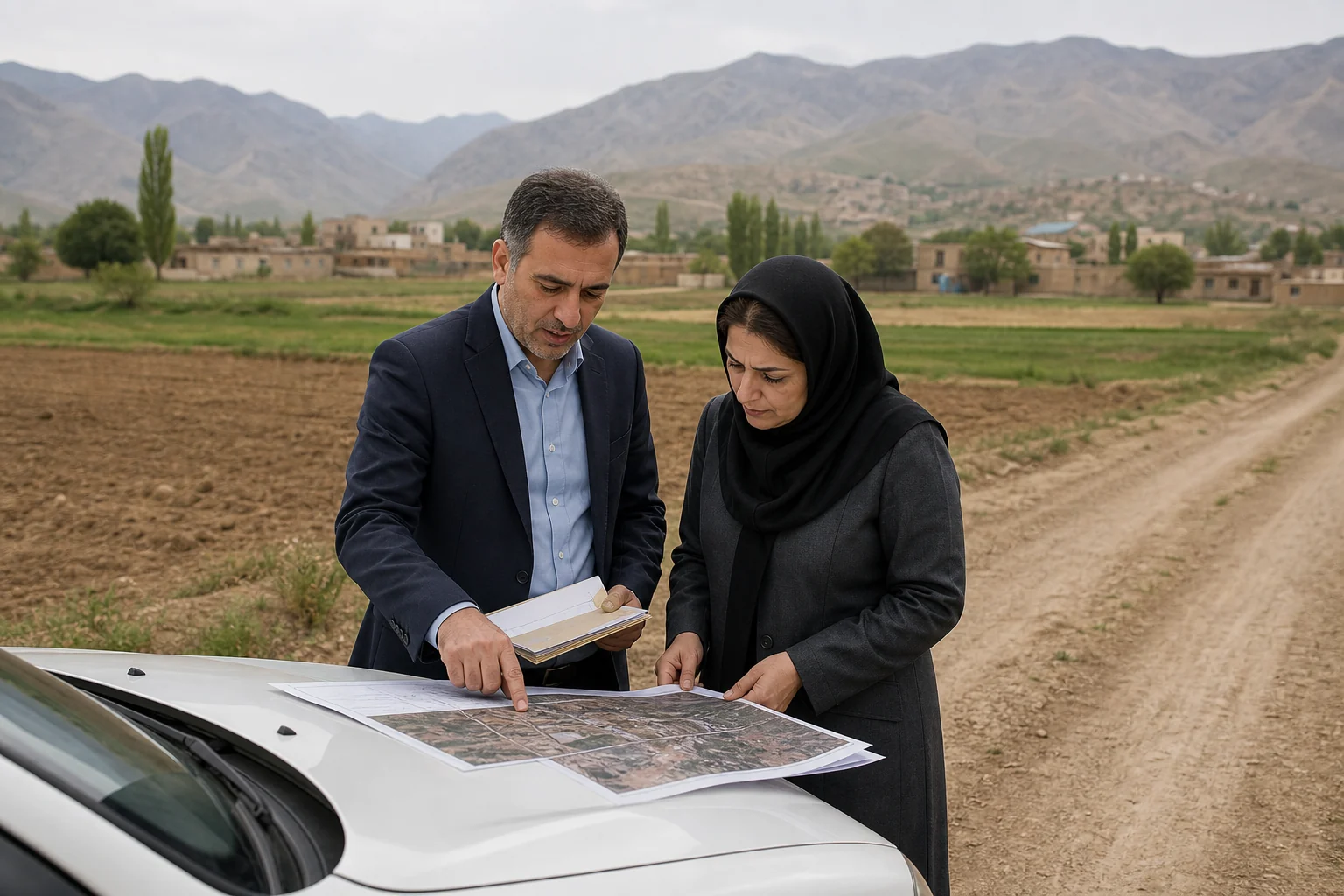 Expert examination of maps and national-land records