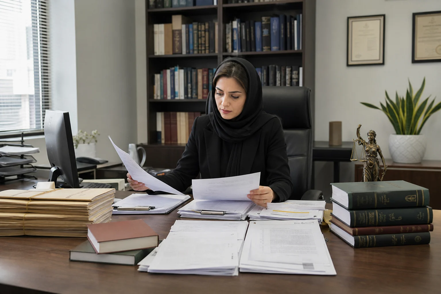 Documents and evidence related to criminal defence and defence brief for an accused person in Iran